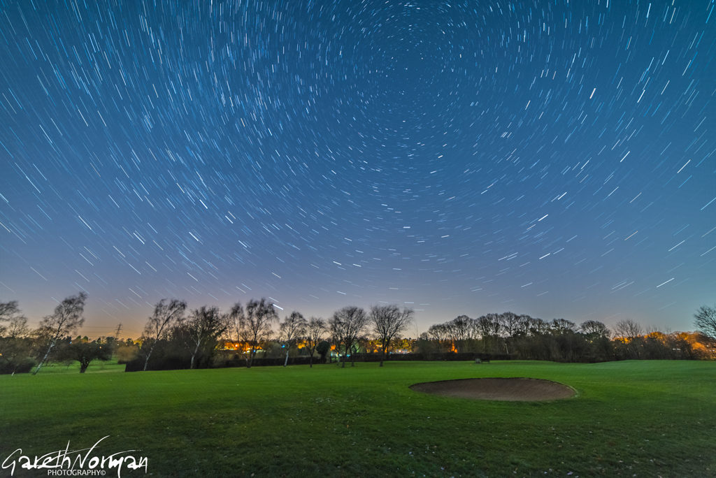 9th Hole Gold Course, Startrail, Starscape,  Night Photography