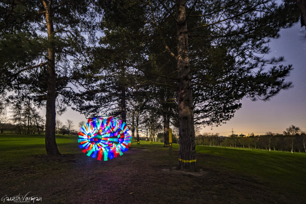 Lightpainting on the course