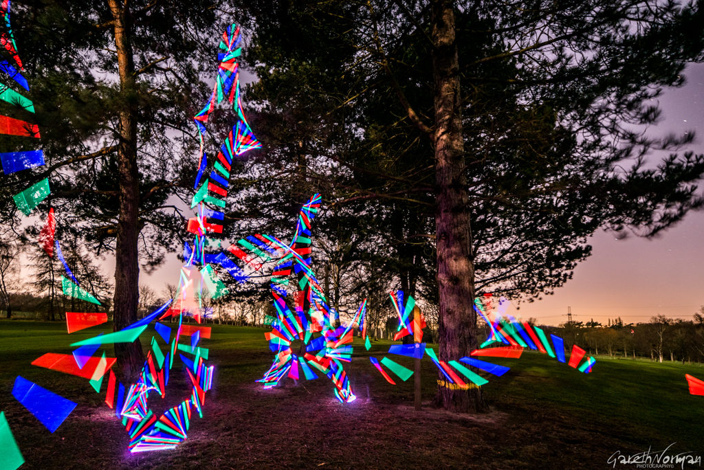 Lightpainting the Course