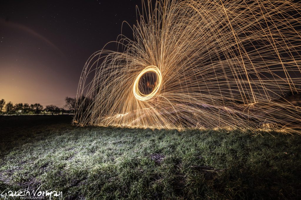 Wire Wool Spinning on the Log