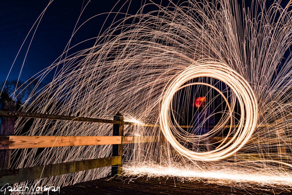 Wire Wool, Spinning, Lightpainting